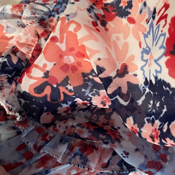 Sincerely‎ Jules Red, White and Blue with coral Floral Sundress size Small - Picture 7 of 7